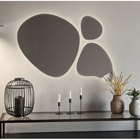 Set van drie organische spiegels met verlichting - FLORA LED