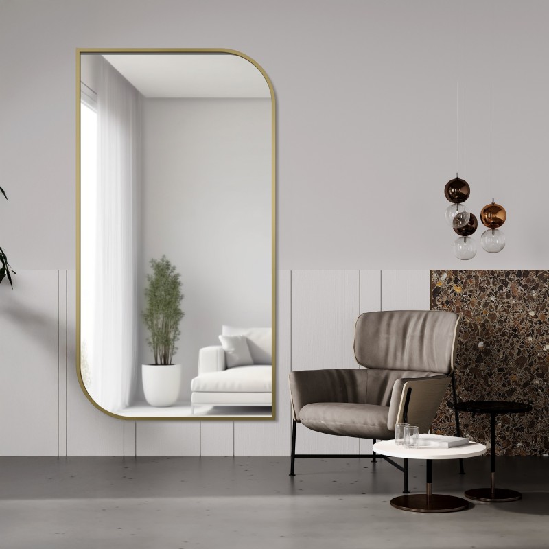 Spiegel in goud MDF SLIM frame - TRAANTJE - kleur frame naar keuze