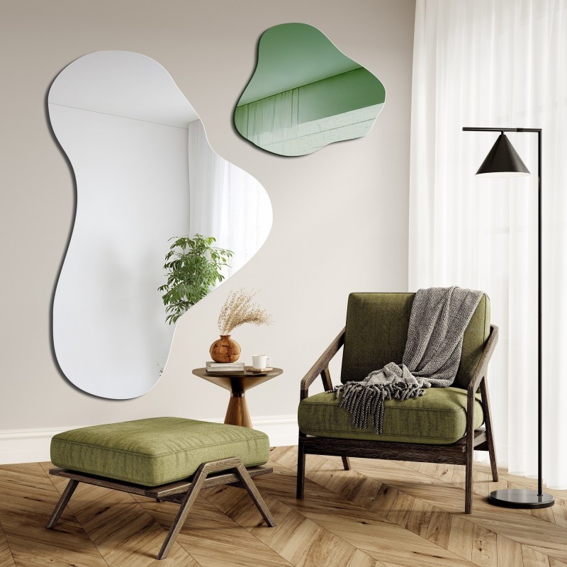 Onregelmatige groene spiegel - LEAFY GREEN