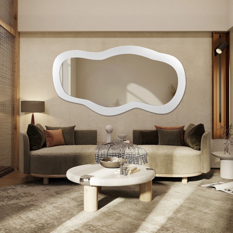 Decoratieve spiegel op ornamentglas Estriado – LUXORA GLASORI