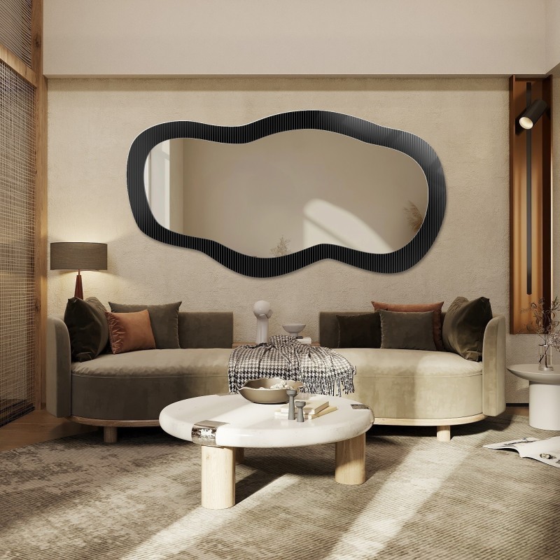 Decoratieve spiegel op ornamentglas Estriado – LUXORA GLASORI