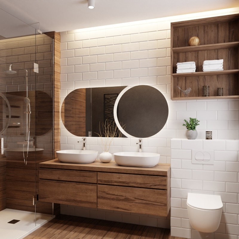 Moderne badkamerspiegel met verlichting - APOLLO LED