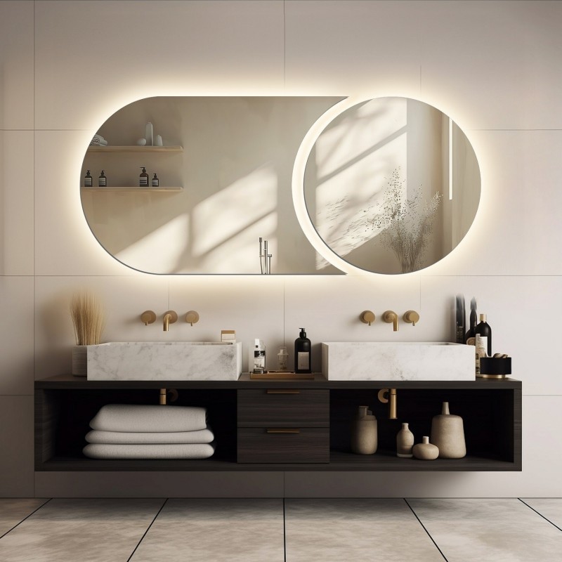 Moderne badkamerspiegel met verlichting - APOLLO LED