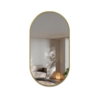Ovale spiegel in gouden MDF SLIM lijst - OLI - lijstkleur naar keuze