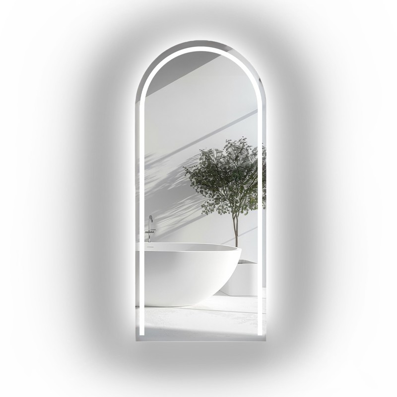 Halfronde badkamerspiegel met verlichting - PLATO LED