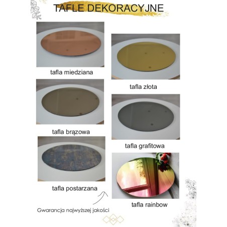 Ronde decoratieve spiegel met gouden streep - BONA