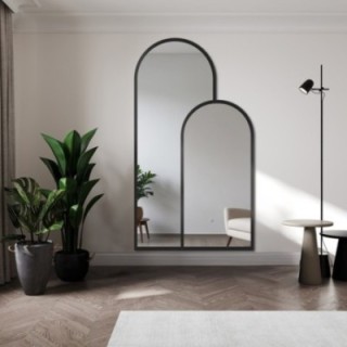 Dubbele semi-ovale spiegel in mdf lijst - MURAN