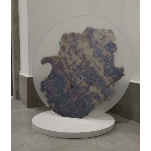 Lusterko okrągłe dekoracyjne na podstawce - BLUMI OLD