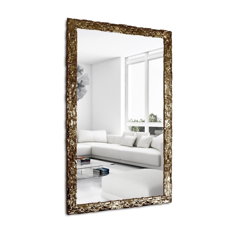 Luxe wandspiegel in rijkelijk versierde gouden lijst - 9003001