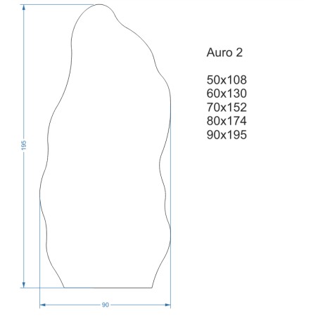Organisch gevormde spiegel met verlichting - AURO LED 2