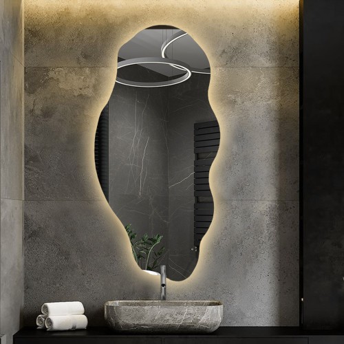 Dekoracyjne lustro o organicznym kształcie z podświetleniem - LOLIT LED
