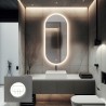 Ovale badkamerspiegel met anti-parelmat - ROMI LED PREMIUM