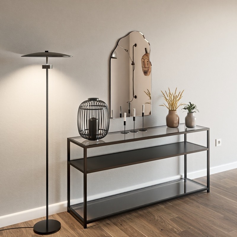 Decoratieve half-ovale spiegel met een organische vorm - AURO 1