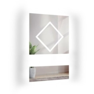 Spiegel voor kaptafel in twee delen met verlichting - ROMBI GLAM LED