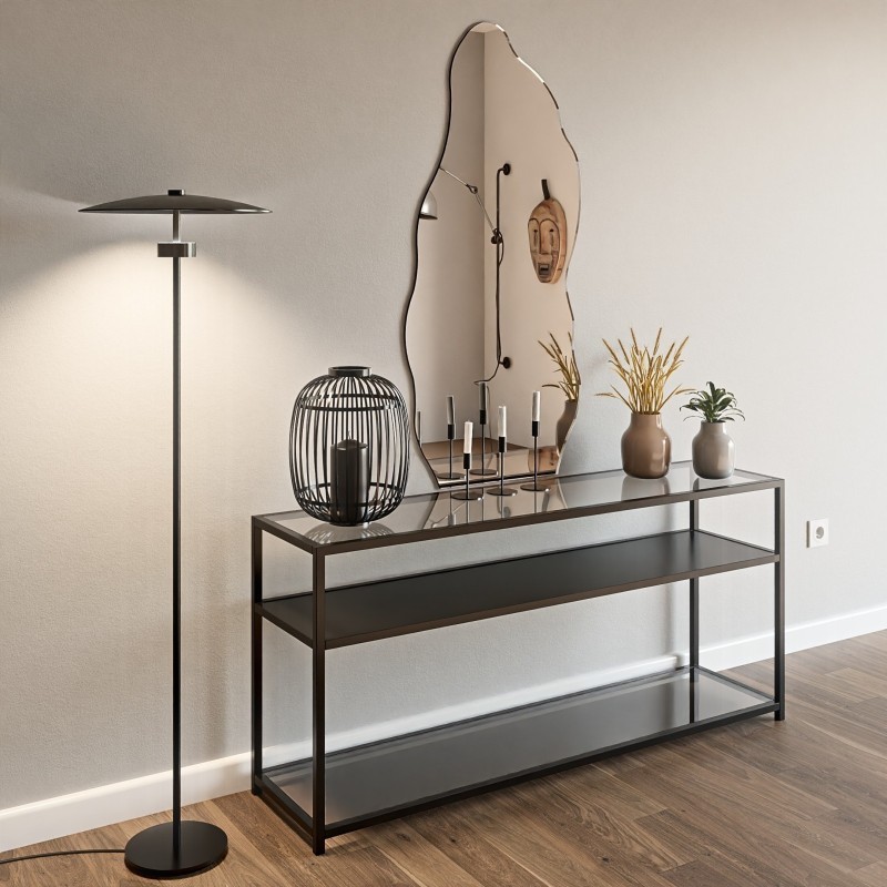 Decoratieve half-ovale spiegel met een organische vorm - AURO 2