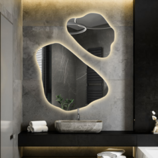 Set onregelmatig gevormde spiegels met verlichting - MORION LED