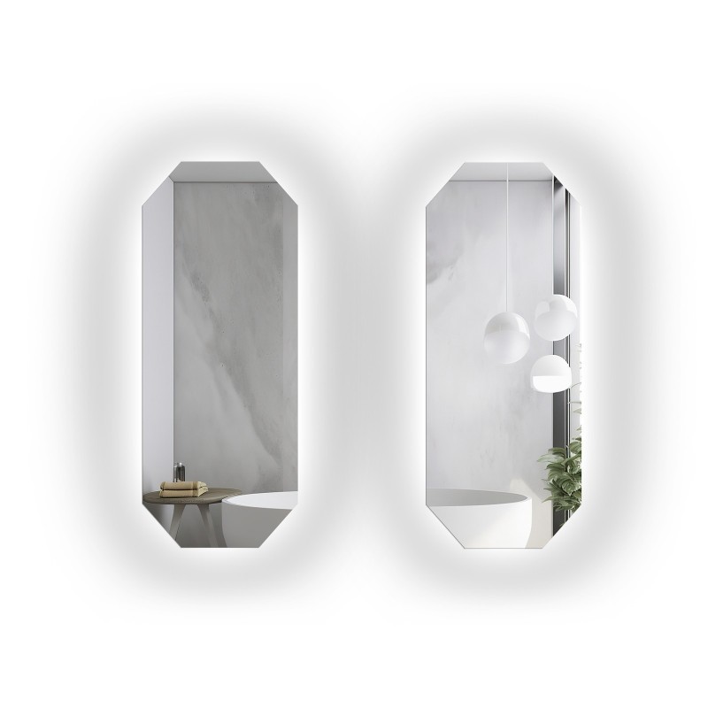 Set van achthoekige spiegels met verlichting - OKTAGON LED KIT