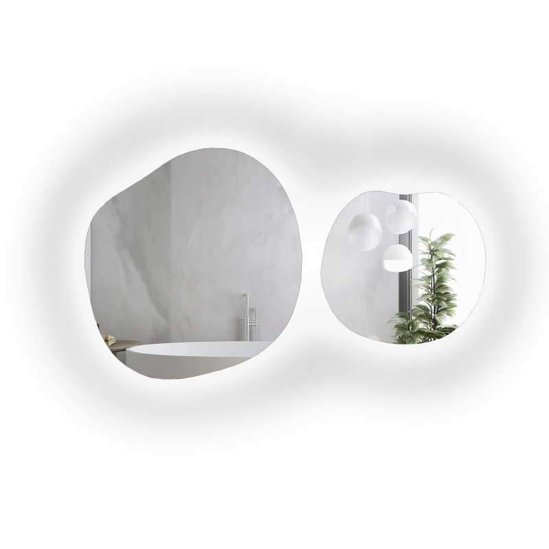 Set van organische spiegels met verlichting - SODALIT LED