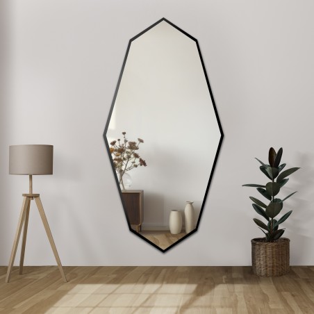 Decoratieve spiegel met scherpe organische vorm in lijst - RIOLIT IN FRAME