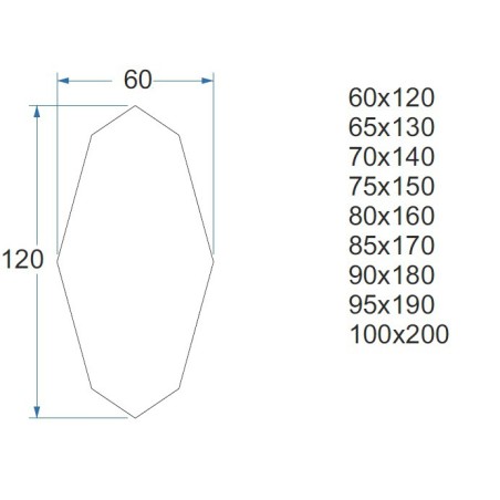 Decoratieve spiegel met scherpe organische vorm in lijst - RIOLIT IN FRAME