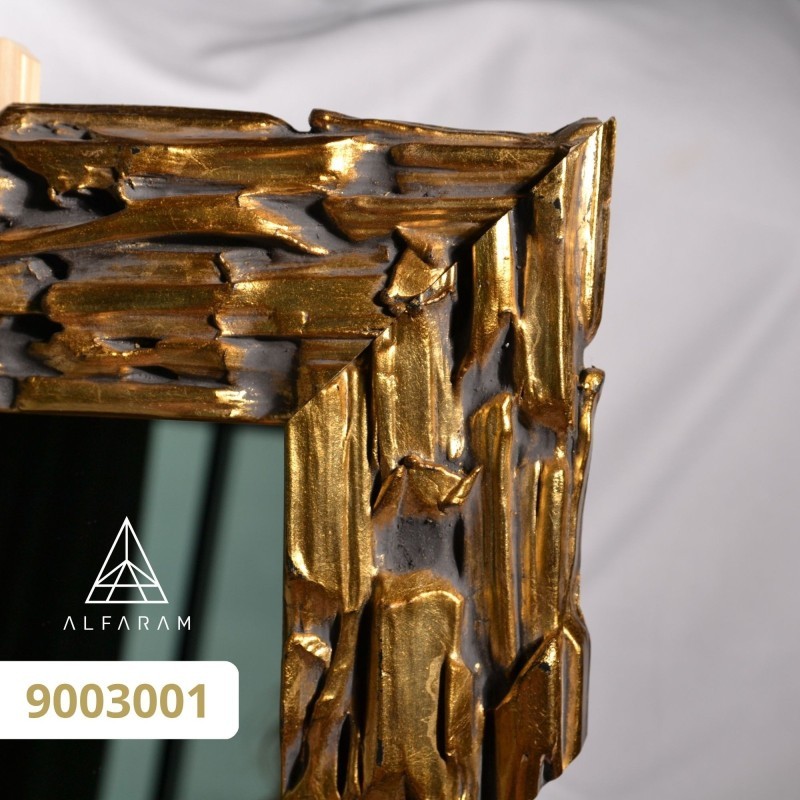Luxe wandspiegel in rijkelijk versierde gouden lijst - 9003001