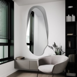 Decoratieve spiegel op grafiet antisol - FUSION