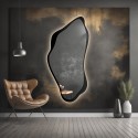 Lustro o nieregularnym kształcie w ramie mdf z podświetleniem - PIENA W RAMIE LED