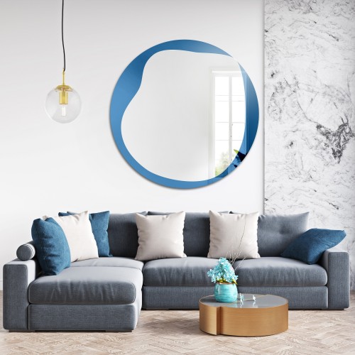 Nieregularne lustro niebieskie - ICY BLUE