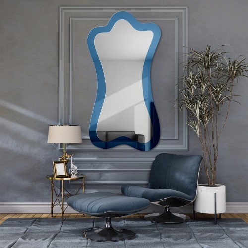 Nieregularne lustro niebieskie - SAPPHIRE BLUE