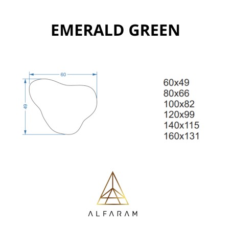 Onregelmatige groene spiegel - EMERALD GREEN
