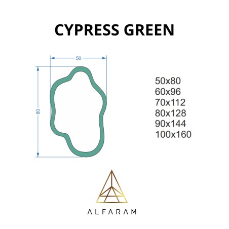 Onregelmatige groene spiegel - CYPRESS GREEN