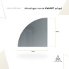 Kwartcirkel badkamerspiegel - KWART