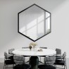 Geometrisch gevormde spiegel in een frame - HEXA IN A FRAME