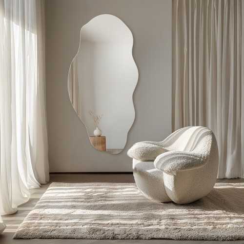 Decoratieve spiegel met een organische vorm - LOLIT