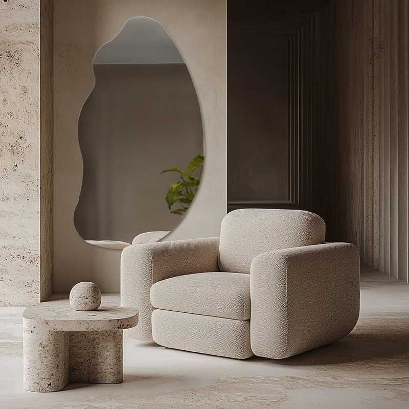 Decoratieve spiegel met organische vorm - TOPAZ