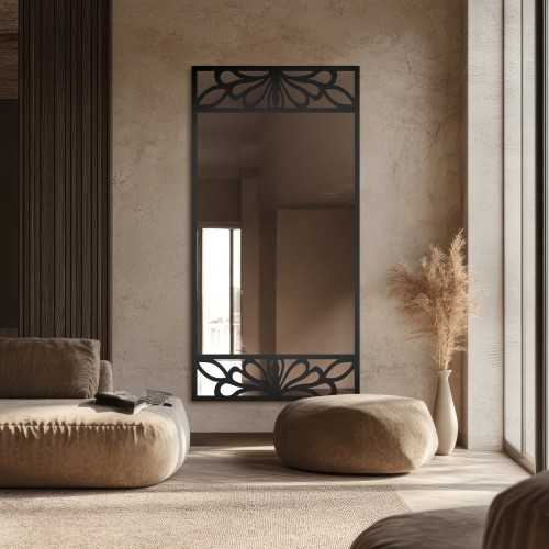 Rechthoekige spiegel met opengewerkt MDF-decor – VERONELLE SERENEO 100x200