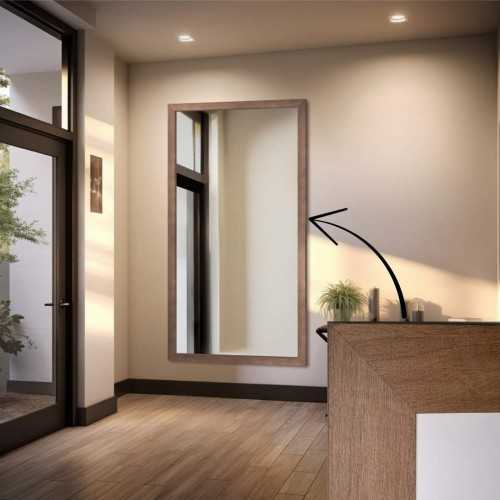 Spiegel met bruine houten lijst – 4505001