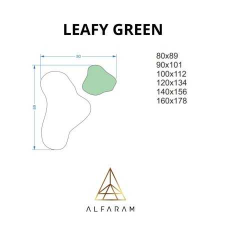 Onregelmatige groene spiegel - LEAFY GREEN