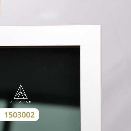 Spiegel in zwarte lijst voor kaptafel in twee delen - 1503 - kleur van de lijst naar keuze