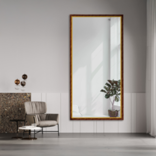 Spiegel in fijne decoratieve houten lijst - 2801 - kleur van de lijst naar keuze