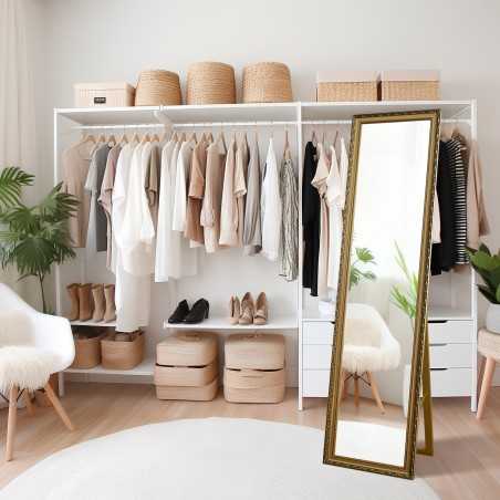 Staande spiegel in decoratieve houten lijst - 4001 - lijstkleur naar keuze