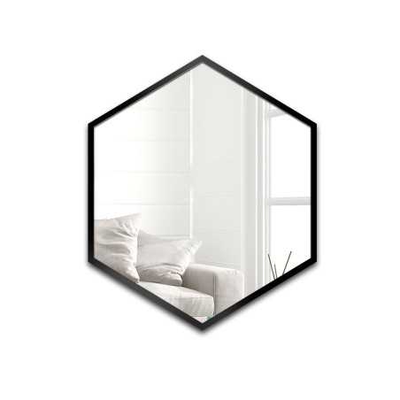 Geometrisch gevormde spiegel in een frame - HEXA IN A FRAME