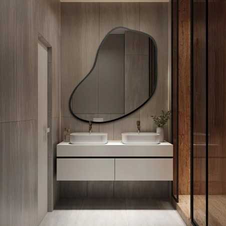 Spiegel met organische vorm in een frame - KWARC IN A FRAME