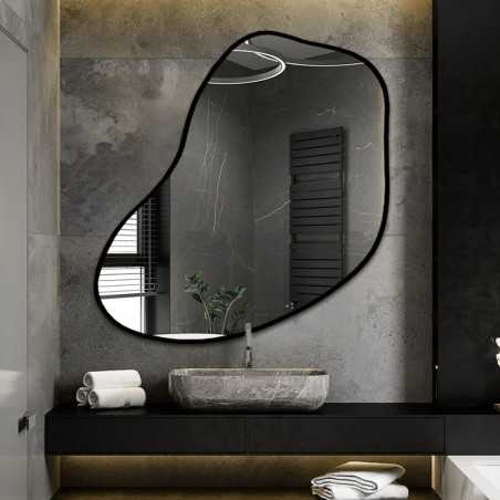 Spiegel met organische vorm in een frame - KWARC IN A FRAME