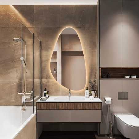 Onregelmatig gevormde spiegel met verlichting - SYDERYT LED