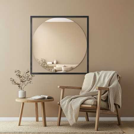 Ronde spiegel in gouden lijst - RENA - lijstkleur naar keuze