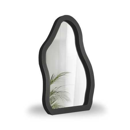 Cosmetic mirror in black MDF frame - STONE PETITE
