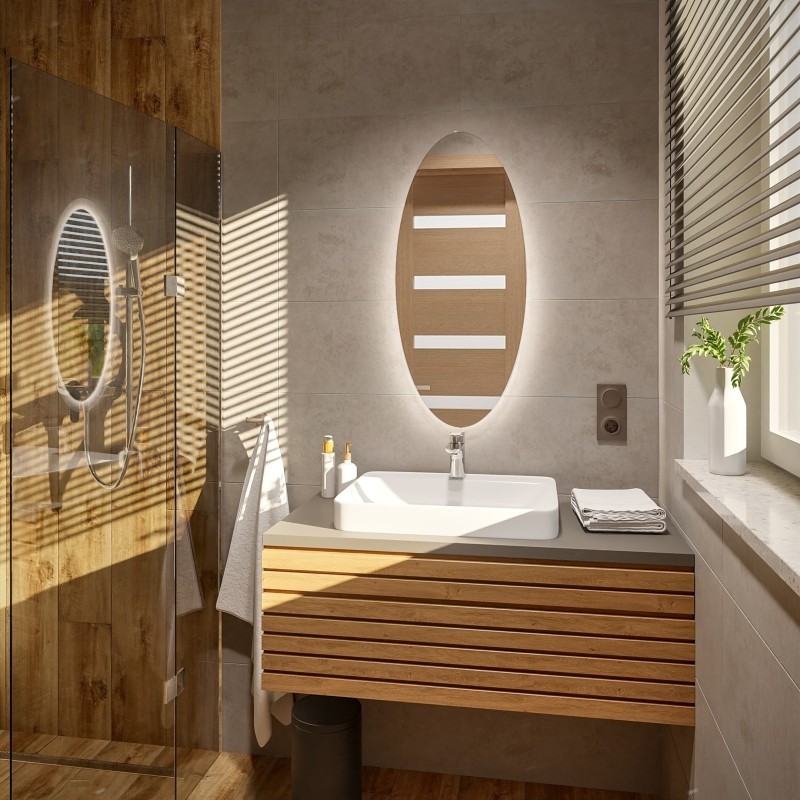 Elliptische spiegel met verlichting - ELIPSA LED