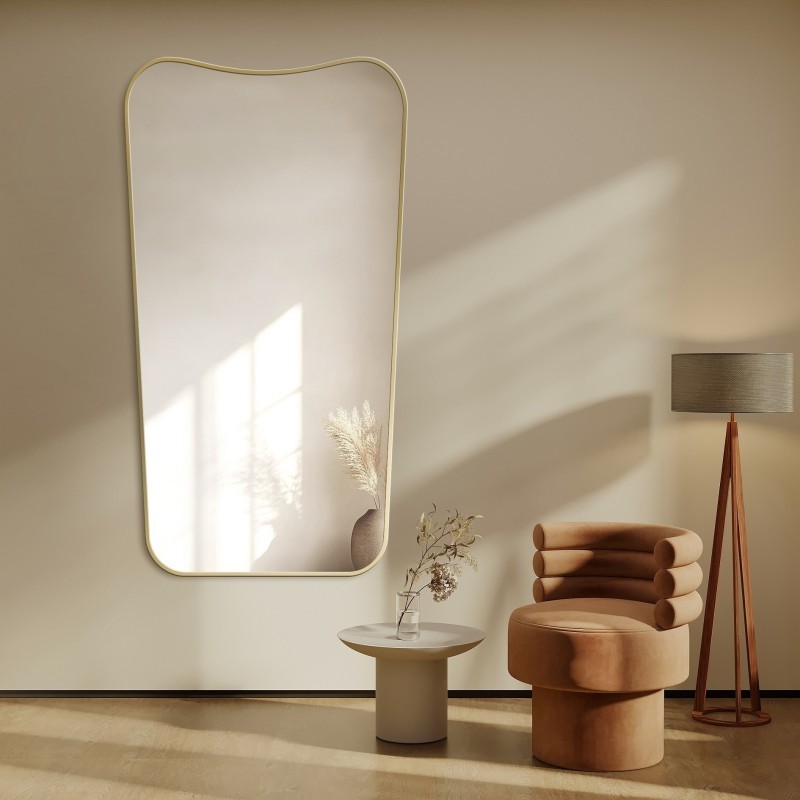 Onregelmatige spiegel in goud MDF SLIM lijst - ELIZABETH