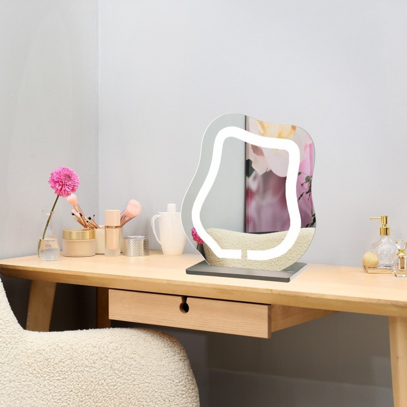 Cosmeticaspiegel met gezandstraalde verlichting - FLOW LED PETITE